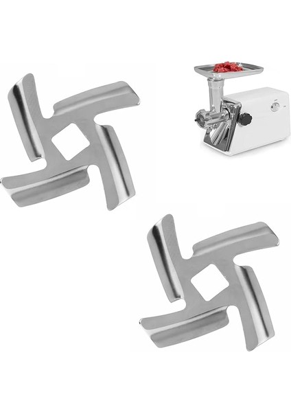 Kıyma Makinesi Bıçağı, 2 Adet Kıyma Makinesi Kesici, Paslanmaz Çelik Kıyma Makinesi Bıçağı, Et Değirmeni Aksesuarı, Mikser ve Doğrayıcı Için, 5#