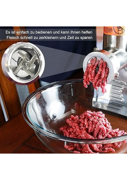 Kıyma Makinesi Bıçağı, 2 Adet Kıyma Makinesi Kesici, Paslanmaz Çelik Kıyma Makinesi Bıçağı, Et Değirmeni Aksesuarı, Mikser ve Doğrayıcı Için, 5# fırsatları