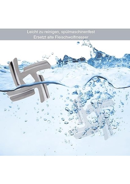 Kıyma Makinesi Bıçağı, 2 Adet Kıyma Makinesi Kesici, Paslanmaz Çelik Kıyma Makinesi Bıçağı, Et Değirmeni Aksesuarı, Mikser ve Doğrayıcı Için, 5# indirimleri