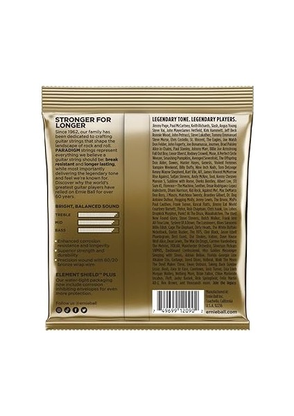 Ball Paradigm Ekstra Hafif 80/20 Bronz Akustik Gitar Telleri, Ölçü 10-50 fiyatları