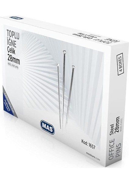 Multipack Toplu Iğne 50 Gram Nikelli 28 Milimetre 4 Paket