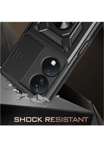 Honor 90 Uyumlu Tank Kılıf Yüzüklü Standlı Extra Darbe Koruma Zırhlı Outdoor Kapak - Lacivert modelleri