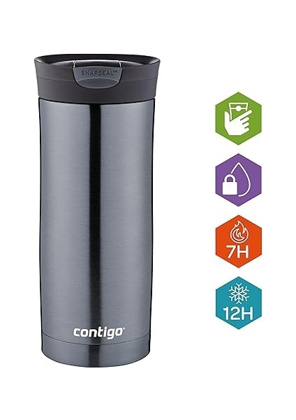 Huron Snapseal Termos Bardak 470 ml Gri indirimleri