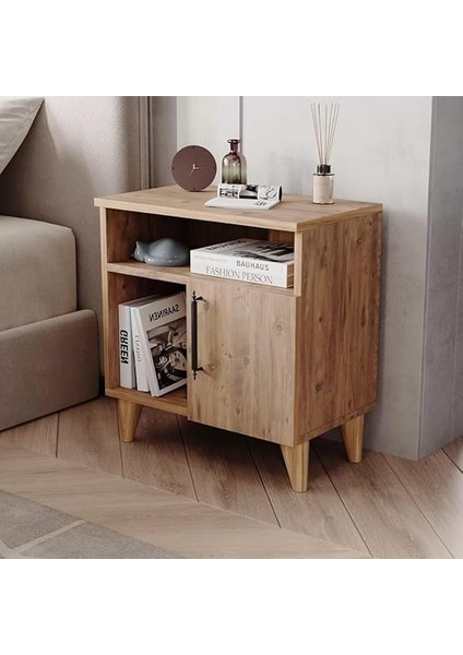 Home Enda Kommen 3 Bölmeli Kapaklı Komodin Atlantik Çam fırsatları