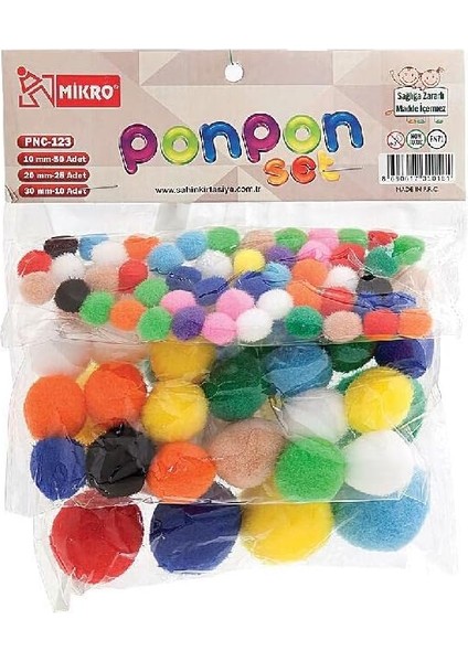 Ponpon Set 10-20-30MM PNC-123 PNC123