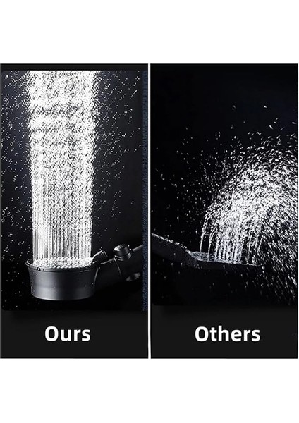 Turbo Fan 5 Fonksiyonlu Duş Başlığı El Duşu Handshower, Siyah modelleri
