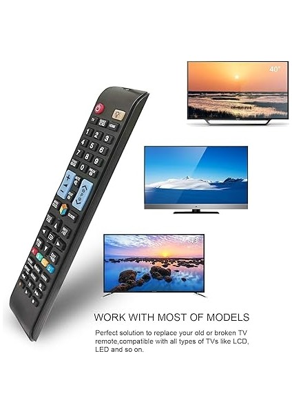 Yedek Uzaktan Kumanda AA59-00582A AA59-00638A Tüm Samsung 3D LCD LED Akıllı Tv'ler Için Uygundur - Kurulum Gerektirmez Tv Evrensel Uzaktan Kumanda BN59-01198Q AA59-00581A AA59-00638A modelleri