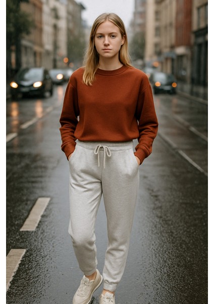 3iplik Şardonlu Kışlık Lastilkli Paça Kadın Eşofman Altı fiyatları