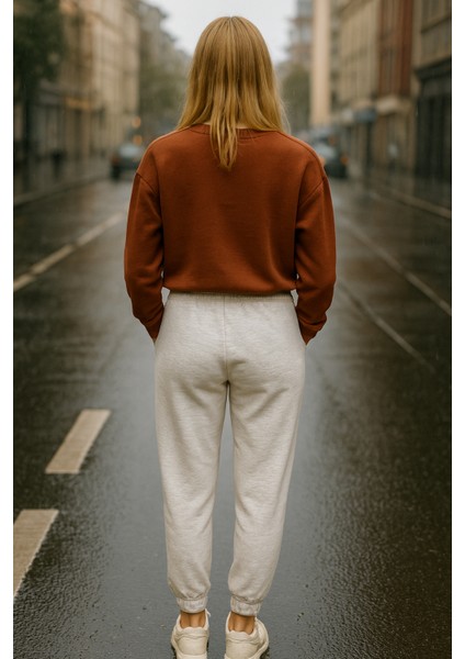 3iplik Şardonlu Kışlık Lastilkli Paça Kadın Eşofman Altı fırsatları