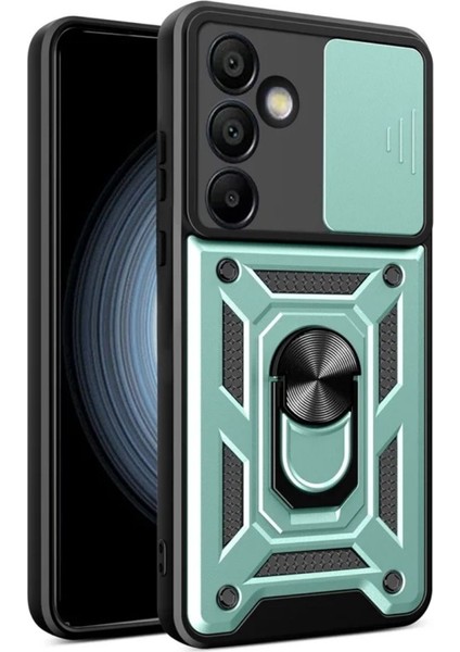 Samsung Galaxy A34 Uyumlu Tank Kılıf Yüzüklü Standlı Extra Darbe Koruma Zırhlı Outdoor Kapak - Kırmızı