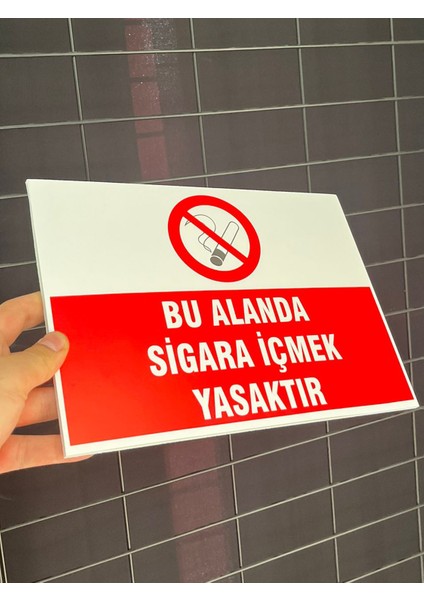 Bu Alanda Sigara Içmek Yasaktır Sigara Içilmez Uyarı Levhası 30X20 cm (Yatay) - Dakota Levha Folyo
