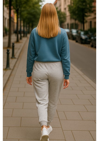 3iplik Şardonlu Kışlık Lastilkli Paça Kadın Eşofman Altı modelleri