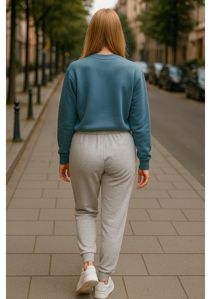 3iplik Şardonlu Kışlık Lastilkli Paça Kadın Eşofman Altı fırsatları