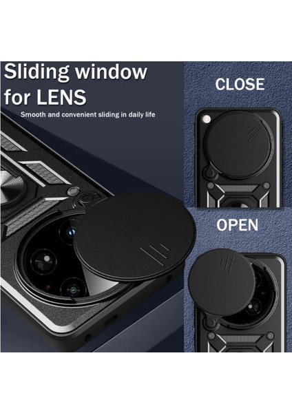 Infinix Zero 40 Uyumlu Tank Kılıf Yüzüklü Standlı Extra Darbe Koruma Zırhlı Outdoor Kapak - Lacivert fiyatları