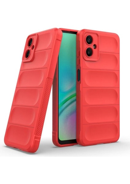 Samsung Galaxy A07 Uyumlu Silikon Kılıf - Kamera Korumalı Esnek Yeni Nesil Airbag Kapak - Kırmızı