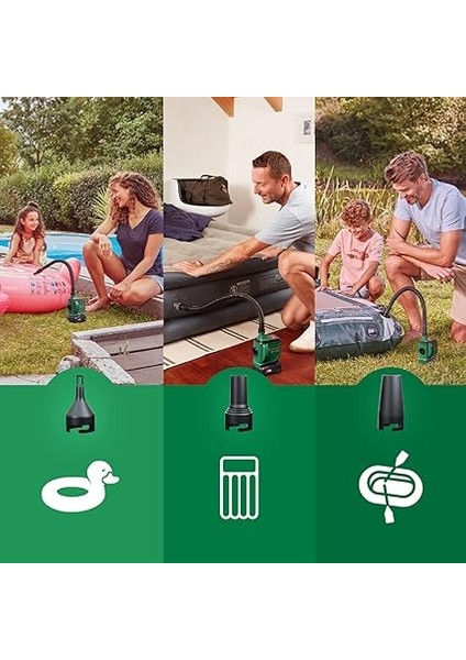 Home And Garden Easyinflate 18 V-500 Hava Yatağı Için Elektrikli Hava Pompası (Pilsiz; 18 Volt Sistem; Şişirmek ve Boşaltmak Için; Kartonda) fırsatları