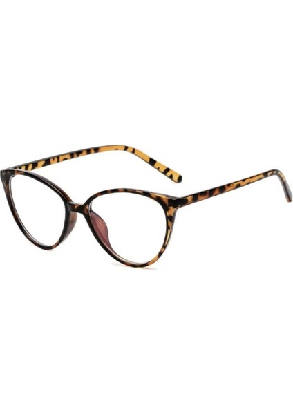 Cat Eye Leopar Siyah Bordo Blue Block Gözlük Optik Uyumlu Bilgisayar Tablet Ekran Koruyucu Gözlük