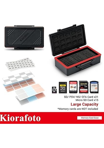 Hafıza Kartı Kutusu Depolama Su Geçirmez 21X Sd Sdxc Sdhc/ns/sony Psv Ps VITA+15X Micro Sd/tf - Hafıza Kartı Etiketleri Ile, Koruyucu Kutu Taşıma Çantası Sd Kart Kutusu Kutusu fiyatları