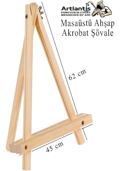 Akrobat Şövale Masaüstü 1 Adet Büyük Boy Katlanabilir Tuval Şövalesi Akrobat Masa Üstü Sövale Ressam Sehbası fiyatları