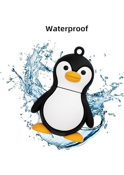 Clamp Harici Veri Depolama Için 64 GB USB Flash Sürücü Sevimli Penguen Modeli USB Flash Sürücü USB 2.0 Bellek Çubuğu indirimleri