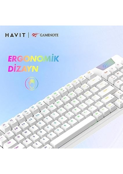 Gamenote KB885L Rgb Backlit Gaming Mekanik Klavye Beyaz indirimleri