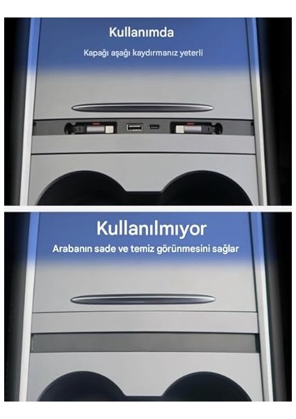 Tesla Model Y ile Uyumlu USB Type-C Lightning Şarj Çoklayıcı Adaptör indirimleri