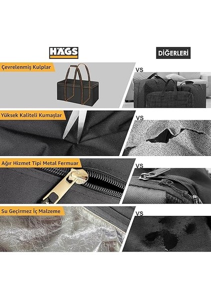 Bahçe Mobilya Yastığı, Minderi Saklama Çantası Büyük Boy Hurç, Yatak, Yorgan, Yastık Organizer, Düzenleyici, Depolama Hurcu, Çantası, Extra Büyük Battal Boy - 725 Lt Siyah modelleri