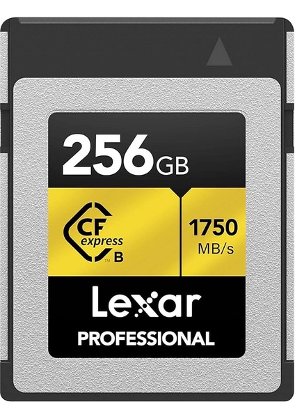256GB Profesyonel Cfexpress Tip B Hafıza Kartı Gold Serisi, 1750MB/S'YE Kadar Okuma, Ham 8k Video Kaydı, Pcıe 3.0 ve Nvme'yi Destekler (LCXEXPR256G-RNENG)