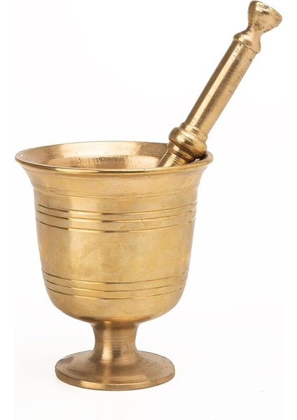 Gaziantep Bakır Pirinç Döküm Havan Eli Kalınlık:0,6mm Ağız Genişli 6,5cm AĞIRLIK:0,900GR