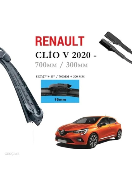 Car Accesories Renault Clıo 5 Sılecek Takımı (2020 ve Sonrası)
