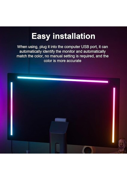 Rgb Phantom Ambiyans Ekran LED Işık Çubuğu Müzik Ritmi Dinamik Işık Senkronizasyonu Yazılım Kontrollü Renk/dinamik Mod/müzik Modu fırsatları