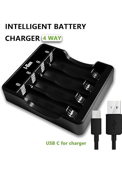 G400 4'lü Pil Şarj Aleti Aa/aaa Uyumlu Type-C Giriş Akıllı Hızlı Pil Şarj Cihazı fırsatları