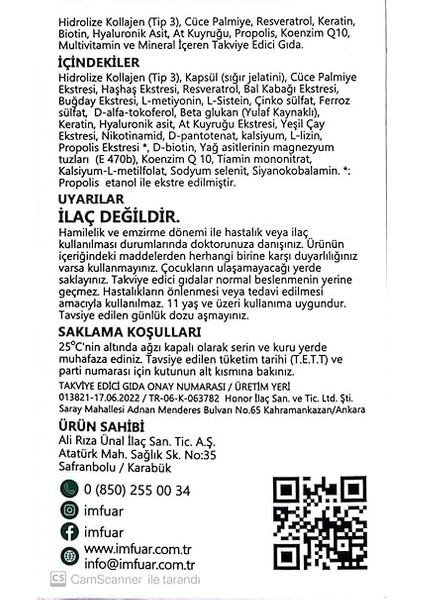 Saç Tırnak Cılt 30 Kapsül Yenı Saç Oluşumunu Destekler Güç Büyüme Hacım 26 Farklı Aktıf Madde fiyatları