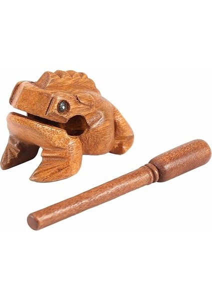 El Işi Şanslı Kurbağa Müzik Aleti - Geleneksel Tayland Vaklayan Ahşap Kurbağa, Ev Veya Ofis Dekoru Için Masif Ahşap Tasarım (No.2 8.8cm) fiyatları