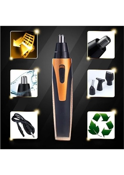 Makinesi 4 In 1 Şarj Edilebilir Erkekler Burun Kulak Saç Düzeltici Elektrikli Sakal Kaş Kesme Tıraş Kişisel Bakım Seti fırsatları