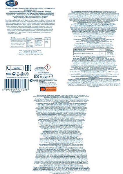 Sıvı Sabun, Aktif, 500 Mililitre fiyatları