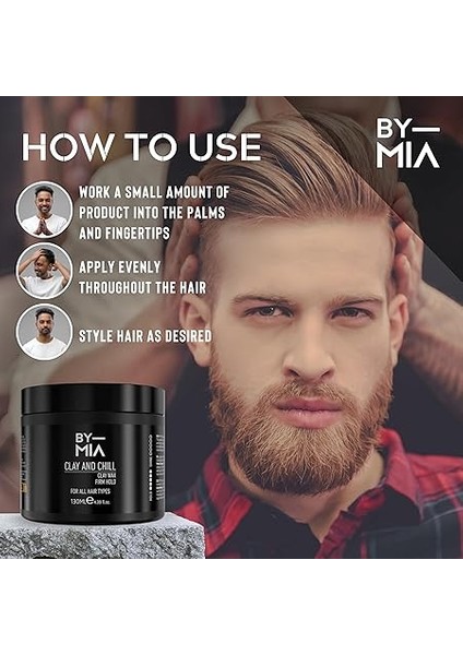 Mıa Clay And Chill, Doğal Mat Görünüm, Güçlü Tutuş, Erkekler ve Kadınlar Için Saç Vaksı 130 ml modelleri