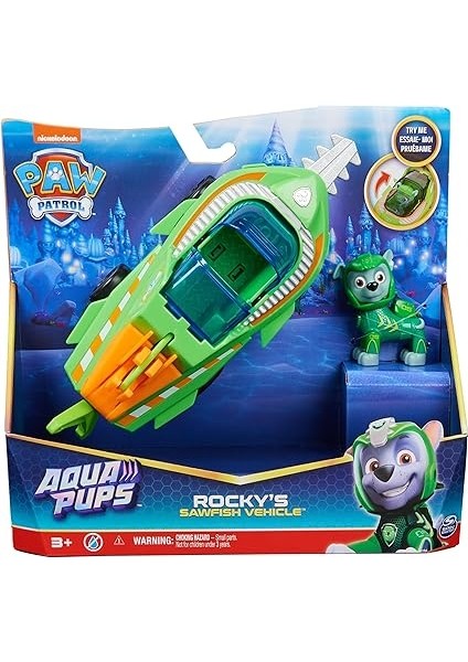 Patrol, Aqua Pups, Rocky Köpek Yavrusu Figürlü Testere Balığı Tasarımlı Ana Araç, Oyuncak Araba, 3 Yaşından Büyük Çocuklar Için fiyatları