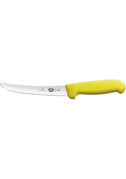 Fibrox Kemik Sıyırma Bıçağı, Swiss Made, 15 cm Kavisli Bıçak, Kaymaz, Paslanmaz, Paslanmaz Çelik, Sarı
