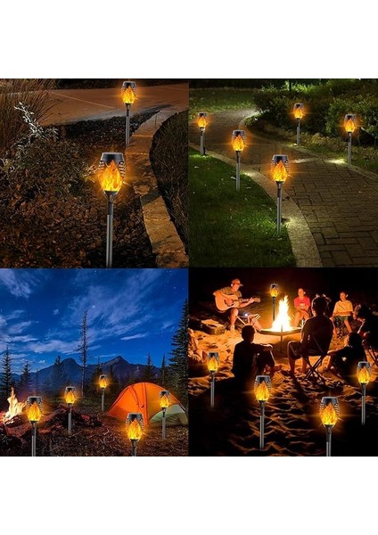 Otomatik Solar Güneş Enerjili Meşale, Gerçekci Alev Efektli Fener, 12 Led, Bahçe, Balkon, Teras, Veranda,havuz Kenarı, Yürüyüş Yolu, Peyzaj Aydınlatması, LED Işık, Su Geçirmez, Uzun Yanma Süreli Lamba fırsatları