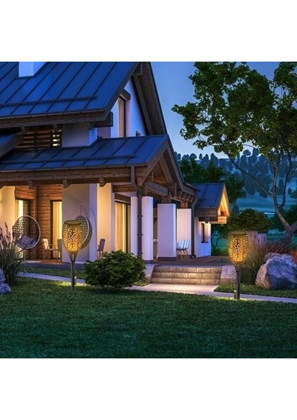 Otomatik Solar Güneş Enerjili Meşale, Gerçekci Alev Efektli Fener, 12 Led, Bahçe, Balkon, Teras, Veranda,havuz Kenarı, Yürüyüş Yolu, Peyzaj Aydınlatması, LED Işık, Su Geçirmez, Uzun Yanma Süreli Lamba indirimleri