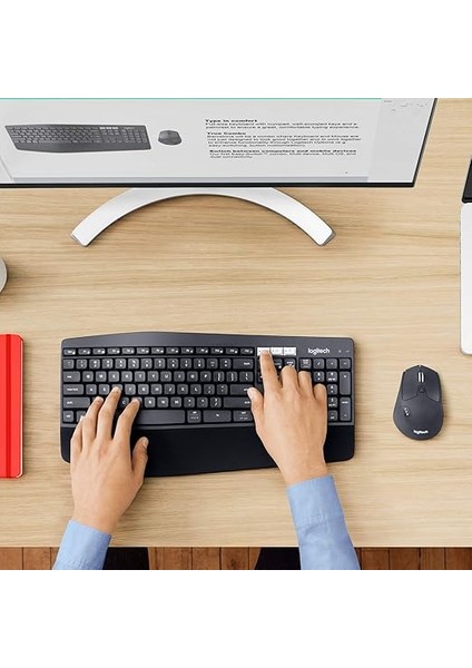 MK850 Kablosuz Performans Klavye Mouse Seti, Avuç Içi Destekli Klavye, Kıvrımlı Mouse, Çoklu Cihaz Özelliği, 10 M Kullanım Mesafesi, Tam Boyutlu Sessiz Türkçe Q Klavye, Siyah fiyatları