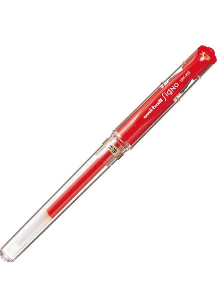 UM-153 Signo Broad Jel Mürekkepli Imza Kalemi 1.0 Kırmızı-12'li