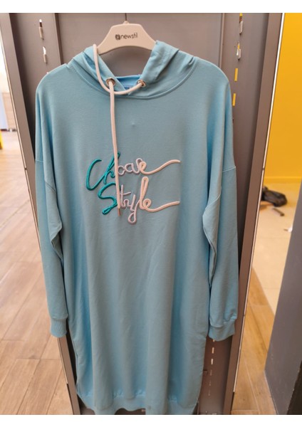 Iki Iplik Kapüşonlu Diz Altı Tunik