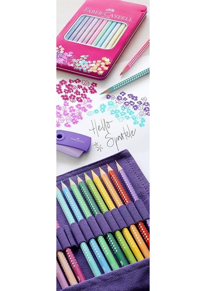 Parlak Renkler Boya Kalemi, 12 Renk, Metal Kutu, Pembe, Ergonomik Üçgen Gövde, Fsc Sertifikalı Ahşap, Işıltılı Renkler, Çevre Dostu Su Bazlı Boya modelleri