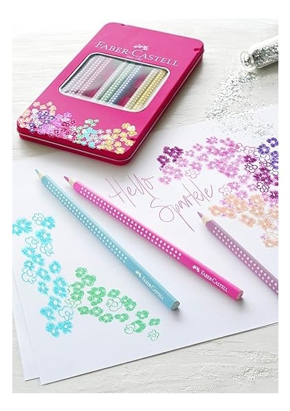 Parlak Renkler Boya Kalemi, 12 Renk, Metal Kutu, Pembe, Ergonomik Üçgen Gövde, Fsc Sertifikalı Ahşap, Işıltılı Renkler, Çevre Dostu Su Bazlı Boya fırsatları