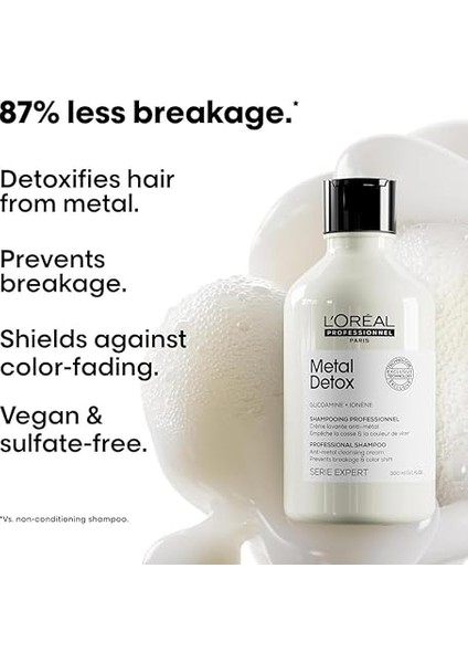 Profesyonel Metal Detoks Şampuanı | Sert Su Şelatlı Şampuan | Metal Yapısını Kaldırır | Rengi Koruyun ve Parlatıcı Ekleyin | Paraben ve Sülfat Içermez | Yıpranmış Saçlar Için | Tüm Saç Tipleri modelleri