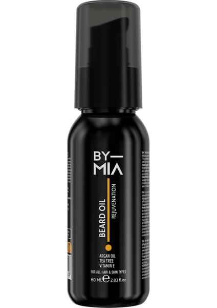 Mıa Sakal ve Bıyık Yağı 60ML | Besler ve Nemlendirir | Argan Yağı, Çay Ağacı Yağı, E Vitamini Içeren Besleyici Formül
