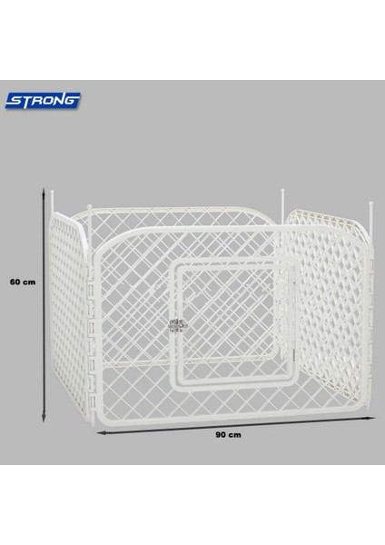 Sepetim Strong Plastik Köpek Oyun Bahçesi Çiti 4 Panel 90X60CM