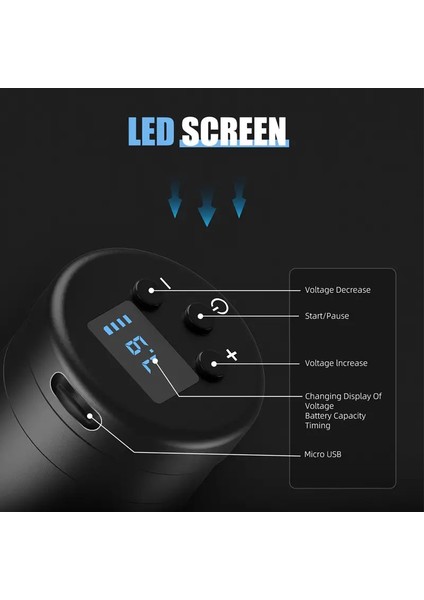 Twıns Chaos Gold Kablosuz LED Ekran Dövme Seti - Hassas Çizgiler Için Liner & Shader fiyatları